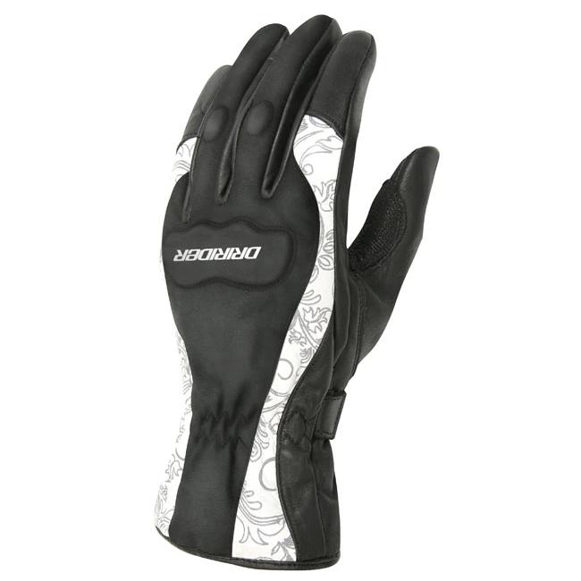 Dririder Vivid 2 Ladies Motorcycle Gloves - Black/White - MotoHeaven