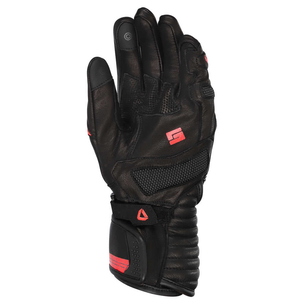 Dririder Torque Long Cuff Gloves - Black/Red - View 2 | Everest Motorcycles