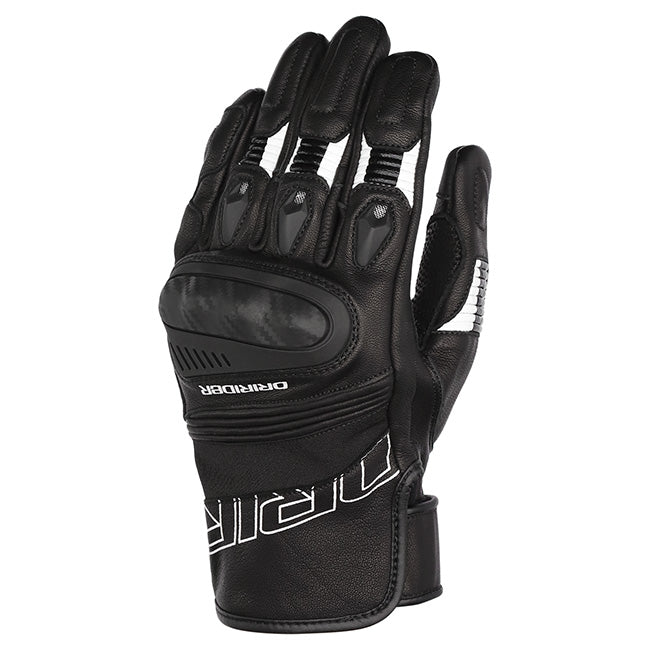 Dririder Torque Short Cuff Gloves - Black/White - MotoHeaven