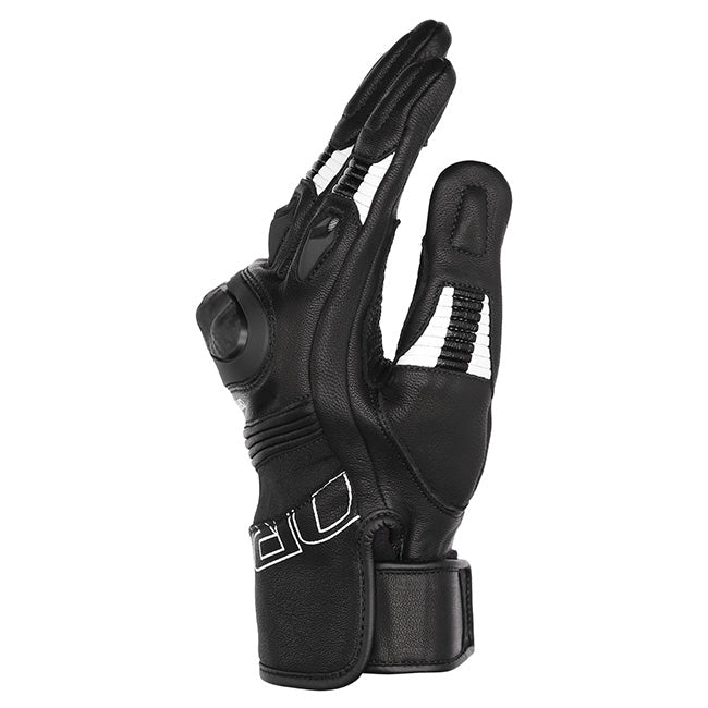 Dririder Torque Short Cuff Gloves - Black/White - MotoHeaven