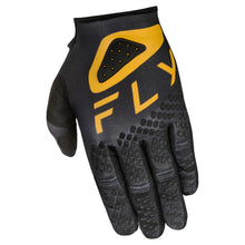Load image into Gallery viewer, Fly Racing 2025 Youth Kinetic Center Gloves  -  Black/ Gold