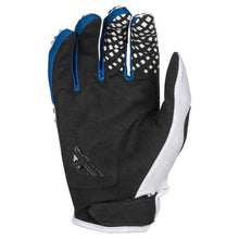 Load image into Gallery viewer, Fly Racing 2025 Youth Kinetic Center Gloves - White/ Navy