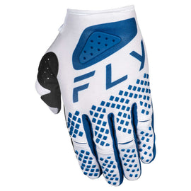 Fly Racing 2025 Youth Kinetic Center Gloves - White/ Navy