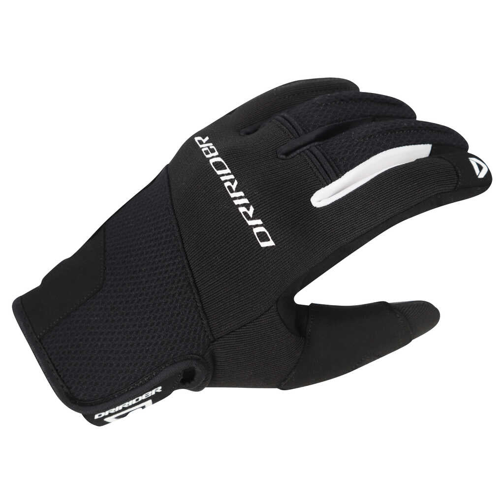 Dririder Flex Full Finger Ladies' Gloves - Black/White - View 1 | Everest Motorcycles