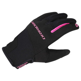 Dririder Flex Full Finger Ladies' Gloves - Black/Pink - View 1 | Everest Motorcycles