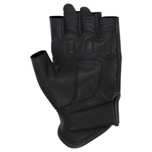 Load image into Gallery viewer, Dririder Legacy Summer Cruiser Fingerless Leather Gloves - Black - View 2 | Everest Motorcycles