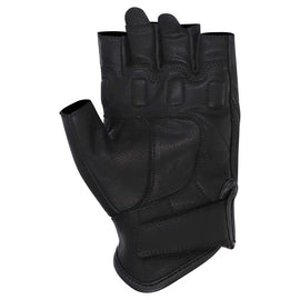 Dririder Legacy Summer Cruiser Fingerless Leather Gloves - Black - View 2 | Everest Motorcycles