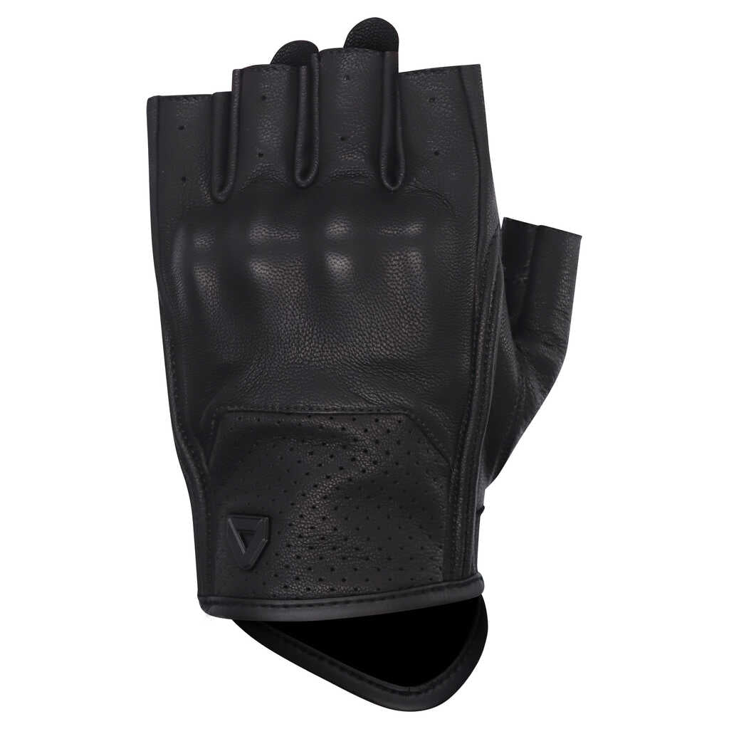 Dririder Legacy Summer Cruiser Fingerless Leather Gloves - Black - View 1 | Everest Motorcycles