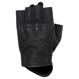 Dririder Legacy Summer Cruiser Fingerless Leather Gloves - Black - View 1 | Everest Motorcycles