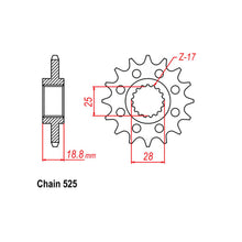 Load image into Gallery viewer, FRONT SPROCKET - STEEL  19T #525