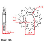 FRONT SPROCKET - STEEL 14T 525P