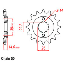 Load image into Gallery viewer, FRONT SPROCKET - STEEL 15T 530P