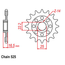 Load image into Gallery viewer, FRONT SPROCKET - STEEL 15T 525P