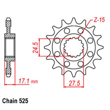 Load image into Gallery viewer, FRONT SPROCKET - STEEL 16T 525P