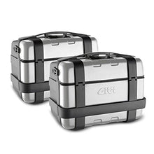 Load image into Gallery viewer, Givi Monokey Pannier Pair (pl/plr) 46LT Trekker (3 Keys) - Silver