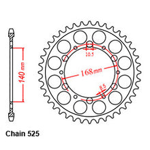 Load image into Gallery viewer, REAR SPROCKET - STEEL 42T 525P