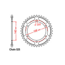 Load image into Gallery viewer, REAR SPROCKET - STEEL 47T 525P