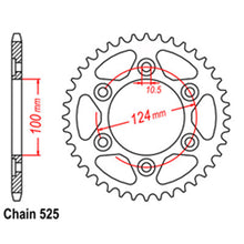 Load image into Gallery viewer, REAR SPROCKET - STEEL 42T 525P