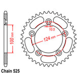 REAR SPROCKET - STEEL 36T 525P