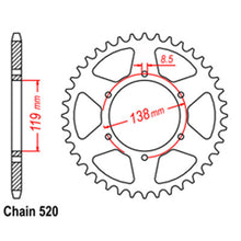 Load image into Gallery viewer, REAR SPROCKET - STEEL 48T 520P