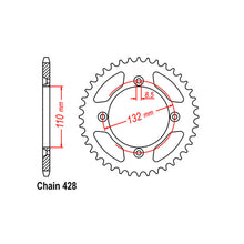 Load image into Gallery viewer, REAR SPROCKET - STEEL 49T 428P
