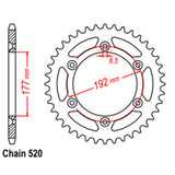 REAR SPROCKET - STEEL 48T 520P