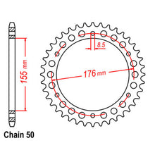 Load image into Gallery viewer, REAR SPROCKET - STEEL 45T 530P