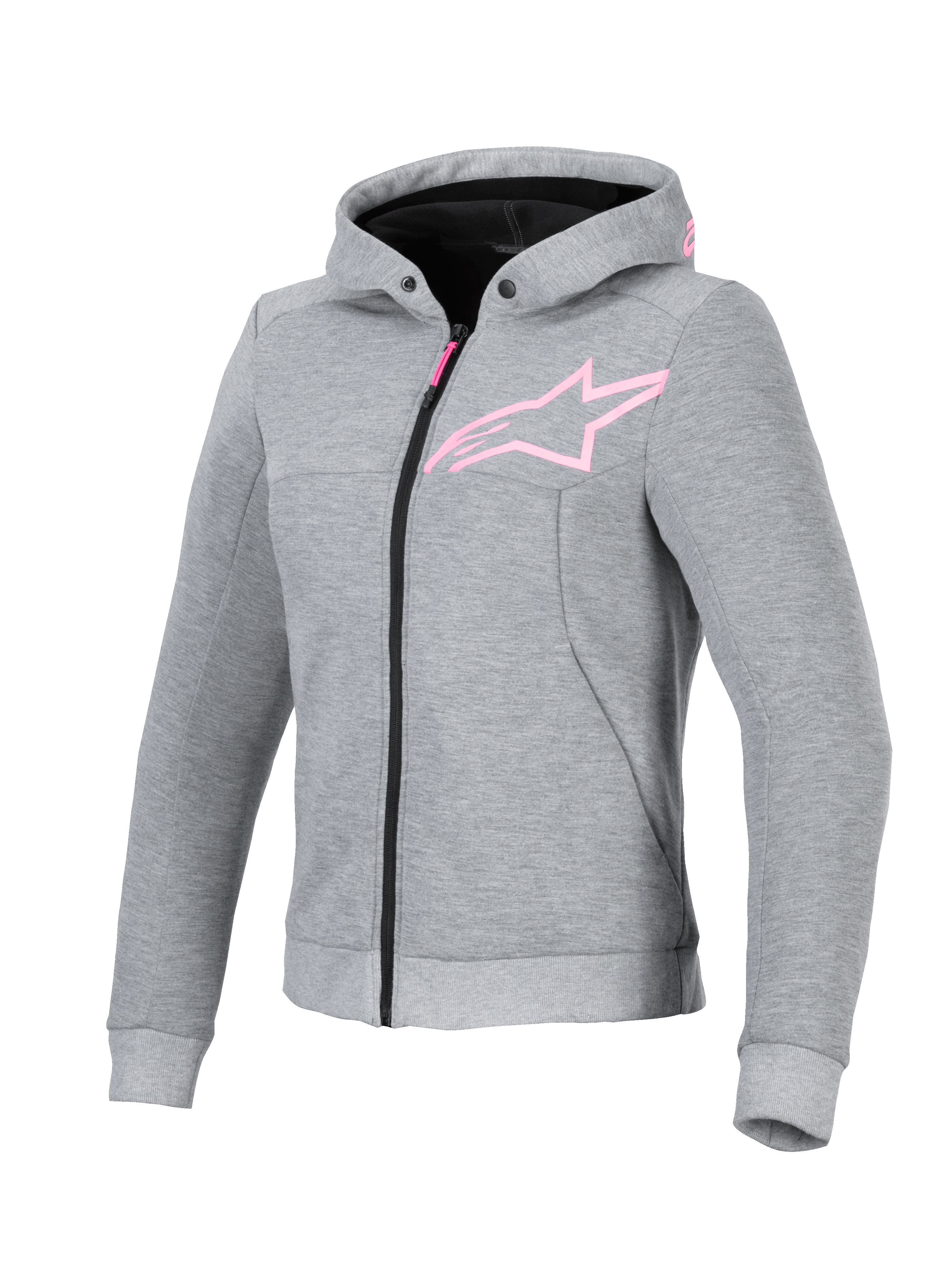 Alpinestars Womens Chrome V2 Sport Hoodie - Gray/Heather/Fluro-Pink