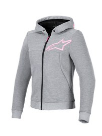 Alpinestars Womens Chrome V2 Sport Hoodie - Gray/Heather/Fluro-Pink