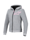 Alpinestars Womens Chrome V2 Sport Hoodie - Gray/Heather/Fluro-Pink