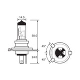 BULB - HALOGEN 12V 60/55W - H4 - P43T-38