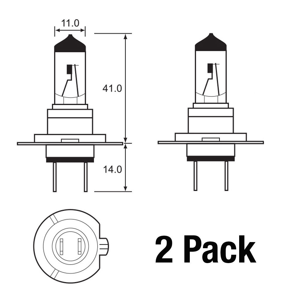 BULB - TUNGSRAM Megalight +60% 12V 55W - H7 - PX26D (2PK)