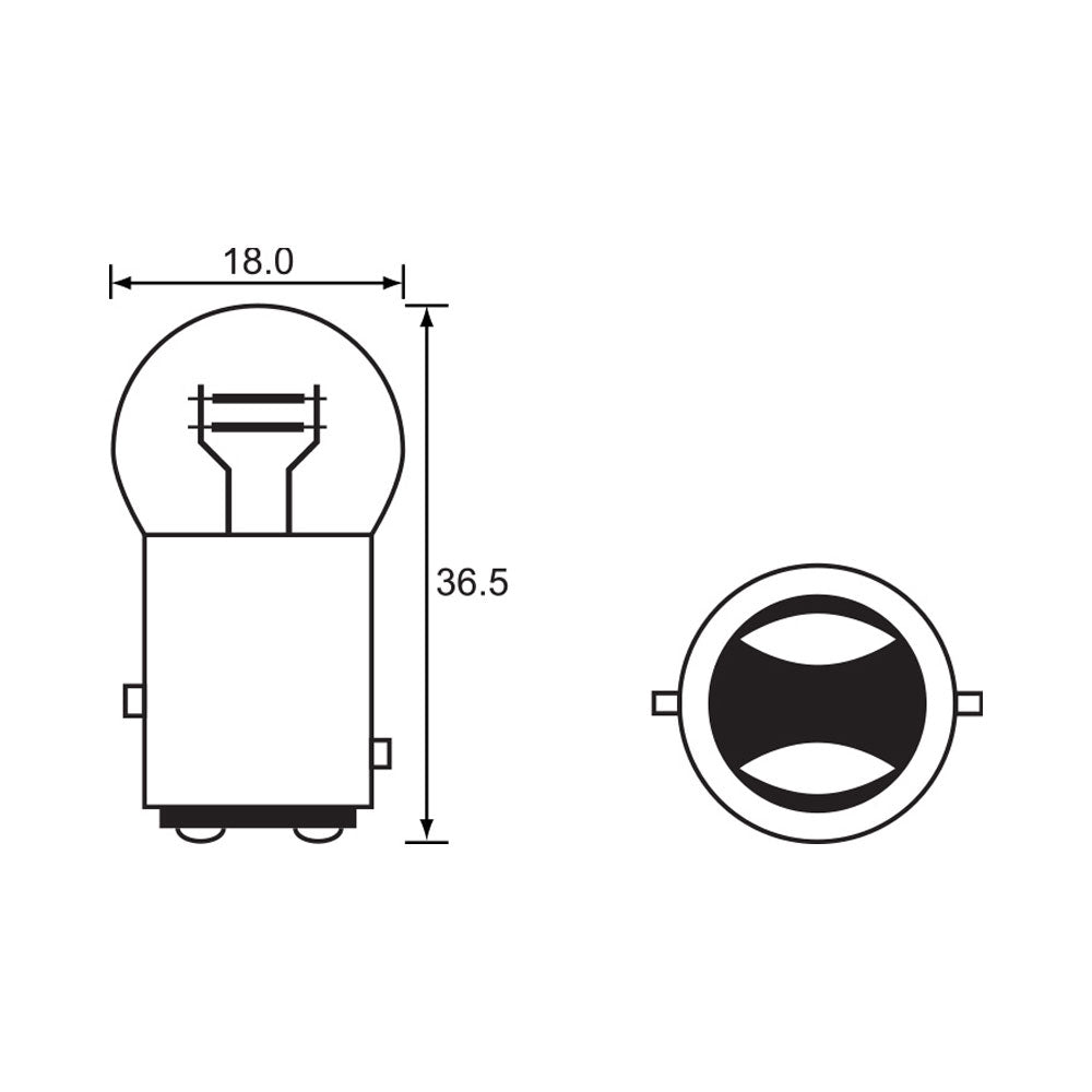 BULB - STOP TAIL 12V 21/5W - BAY15D