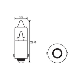 BULB - INDICATOR MINI CLEAR 12V 23W - BA15S