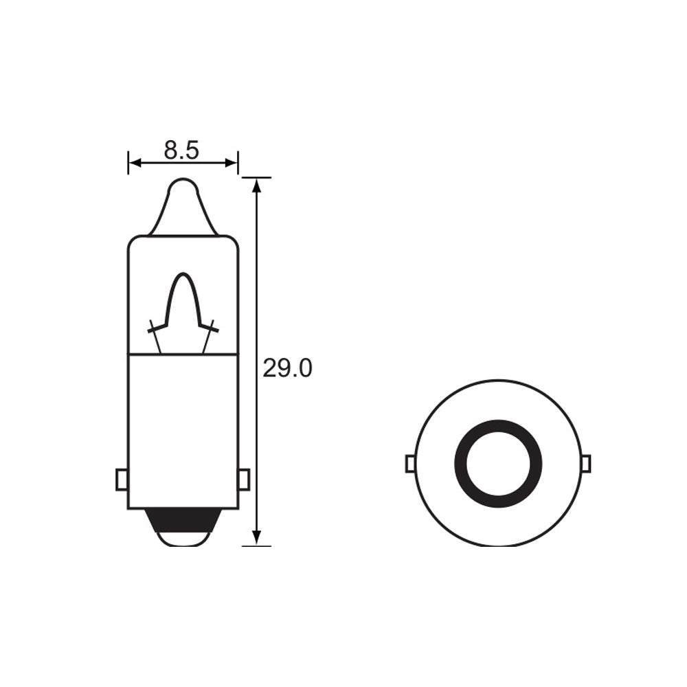 BULB - INDICATOR MINI YELLOW 12V 23W - BA15S