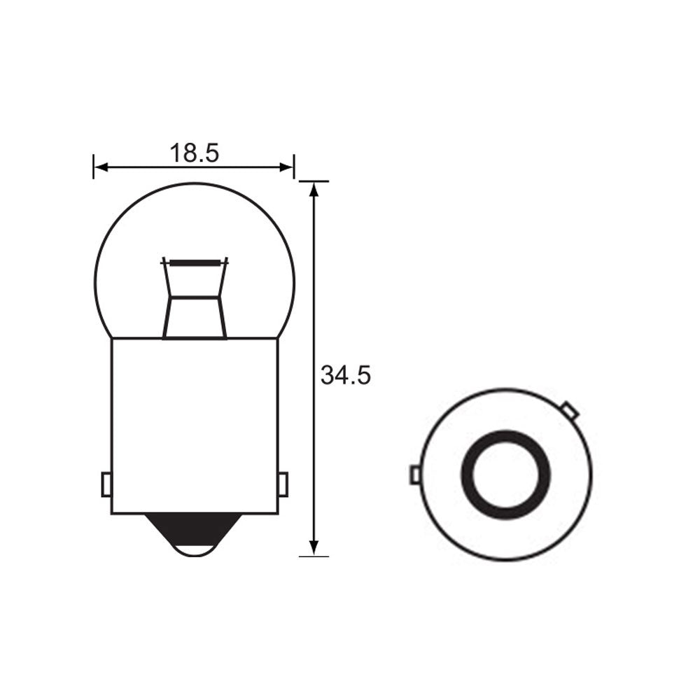 BULB - INDICATOR ORANGE 12V 10W OFFSET - BAU15S