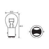 BULB - STOP TAIL 6V 21/3CP (17/5.3W) - BAY15D