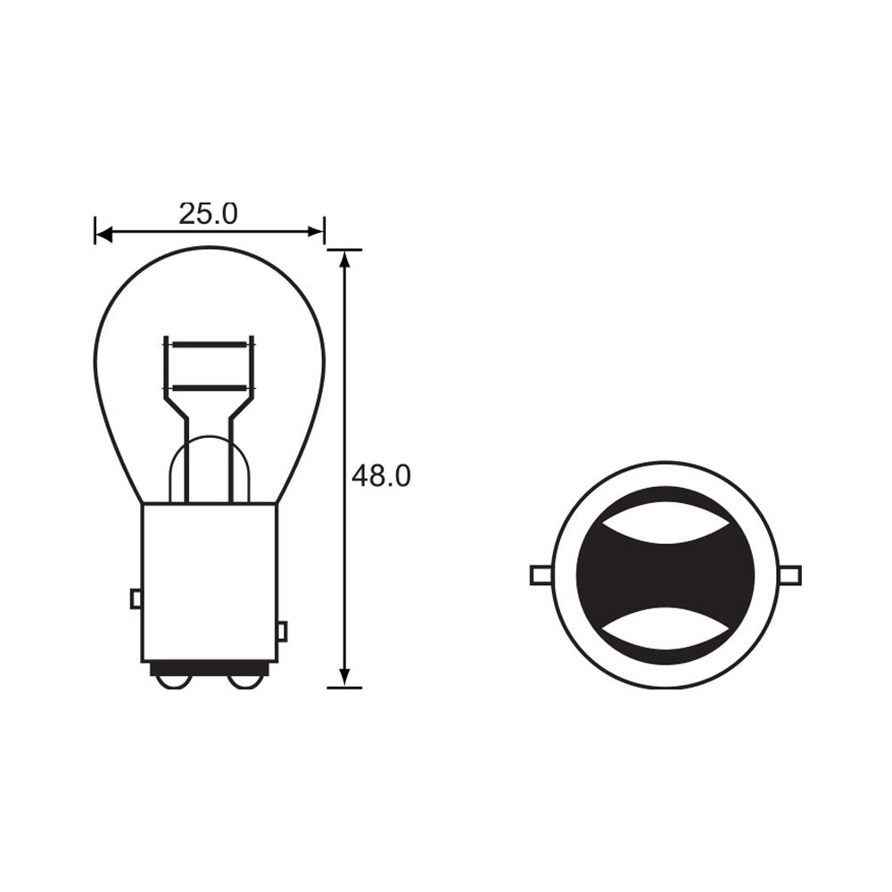 BULB - STOP TAIL 6V 10/3W - BAY15D