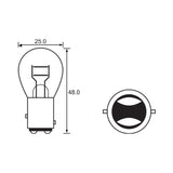 BULB - STOP TAIL 6V 10/3W - BAY15D