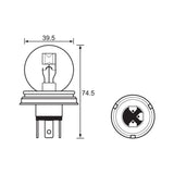 BULB - HEADLIGHT 6V 45/45W - P45T