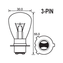 Load image into Gallery viewer, BULB - HEADLIGHT 6V 35/35W - P15D-3