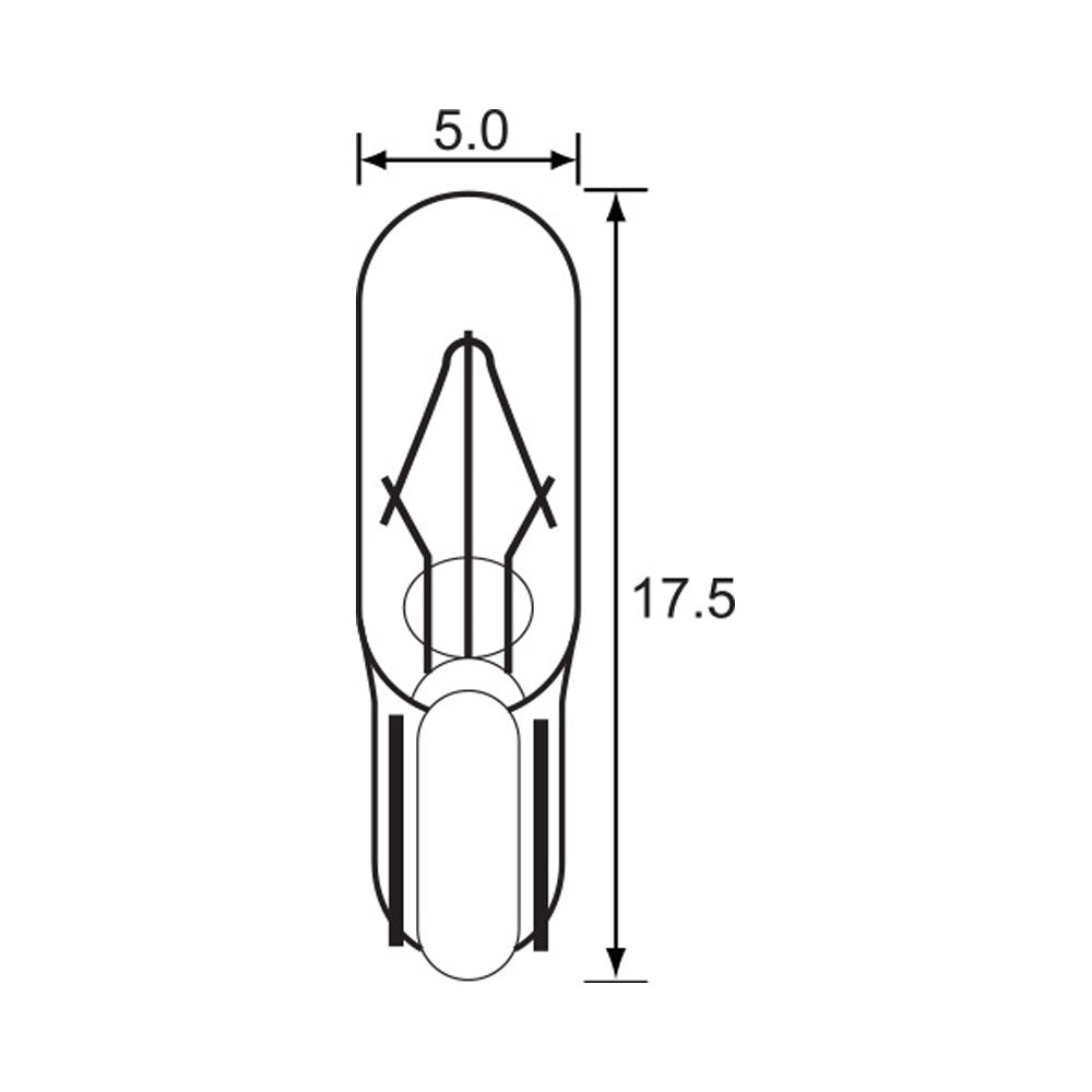 BULB - WEDGE TYPE 12V 1.2W - T5