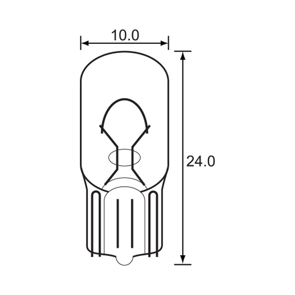 BULB - WEDGE TYPE 12V 1.5W - T10