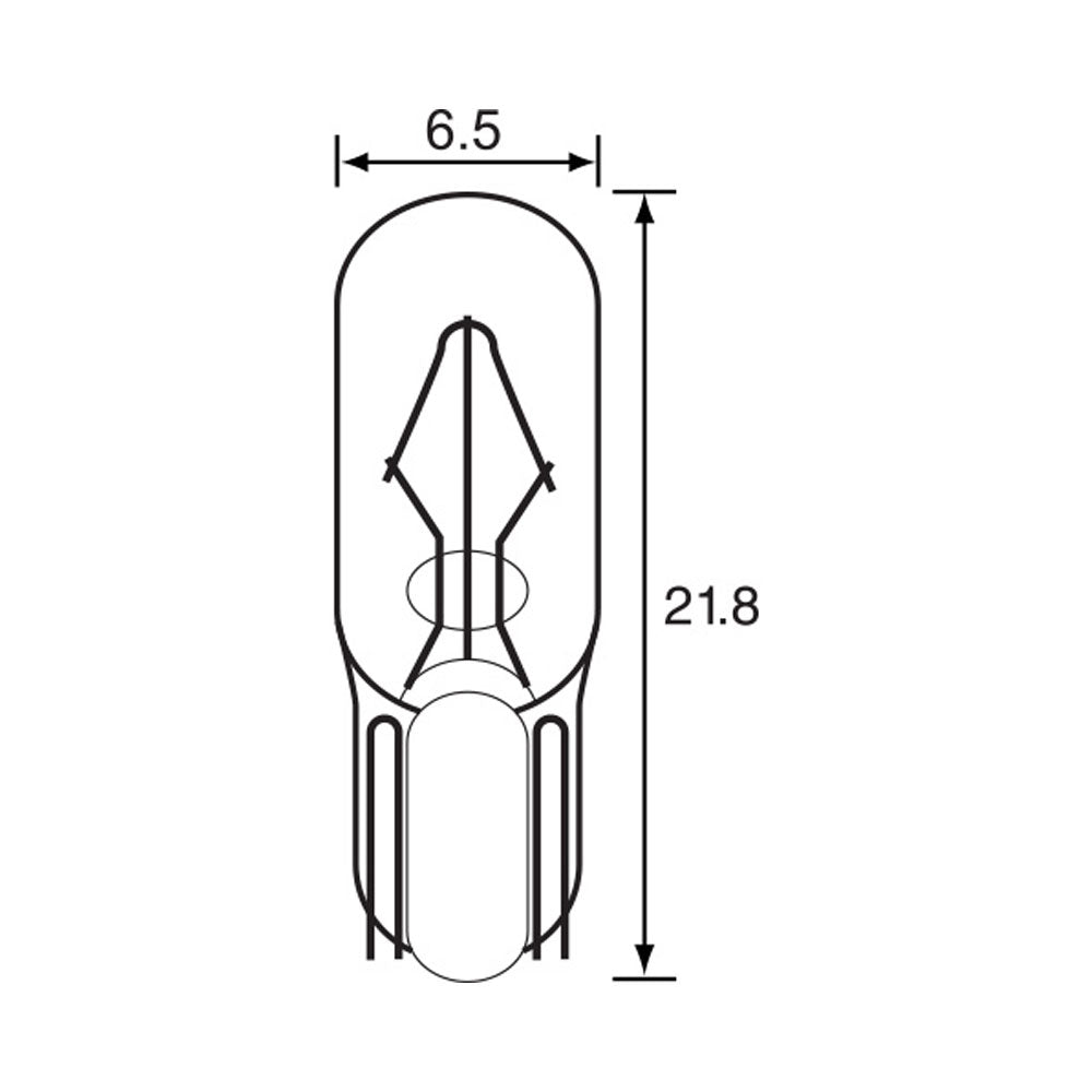 BULB - WEDGE TYPE 12V 3W - T6.5