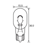 BULB - WEDGE TYPE 12V 16W - W16W