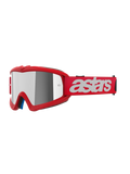 Alpinestars Vision Youth Blaze Goggle With Mirror Silver Lens - Red