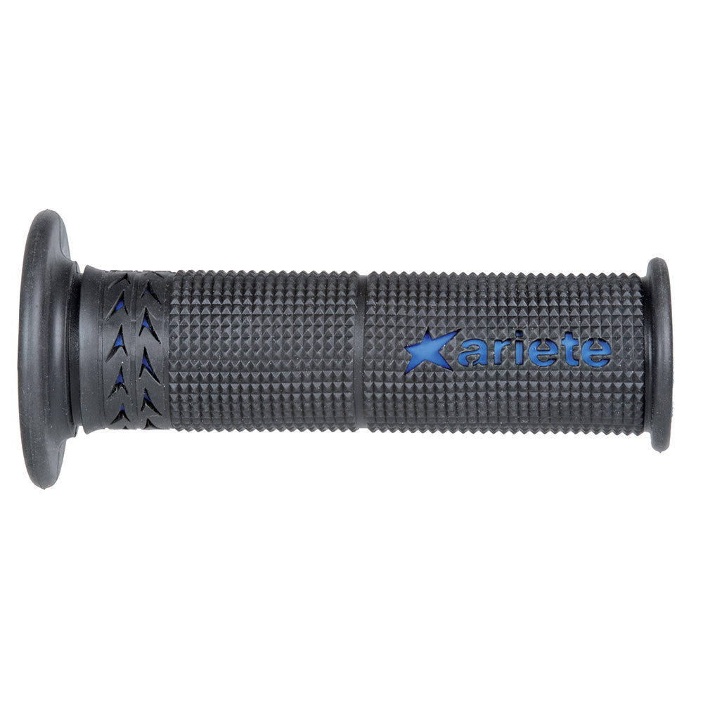 ARIETE MOTORCYCLE HAND GRIPS - SUPERBIKE - ESTORIL - 120mm Open End - BLACK BLUE