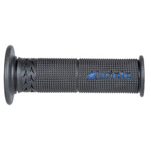 Load image into Gallery viewer, ARIETE MOTORCYCLE HAND GRIPS - SUPERBIKE - ESTORIL - 120mm Open End - BLACK BLUE