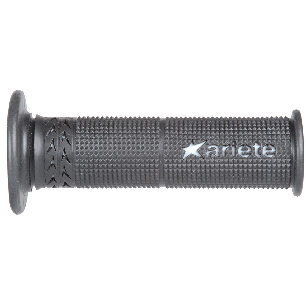 ARIETE MOTORCYCLE HAND GRIPS - SUPERBIKE - ESTORIL - 120mm Open End - BLACK WHITE