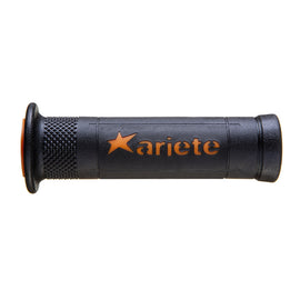 ARIETE MOTORCYCLE HAND GRIPS - ROAD - ARIRAM - BLACK ORANGE